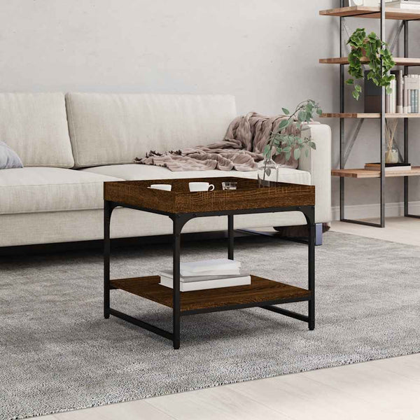 Couchtisch Braun Eichenoptik 49,5x49,5 cm