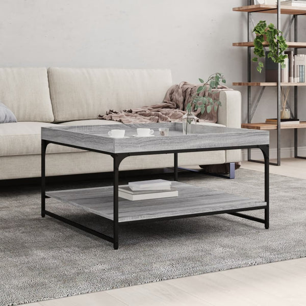 Grauer Couchtisch Sonoma 80x80 cm