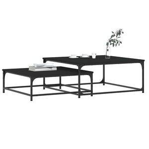 Schwarze Satztische, 2er-Set