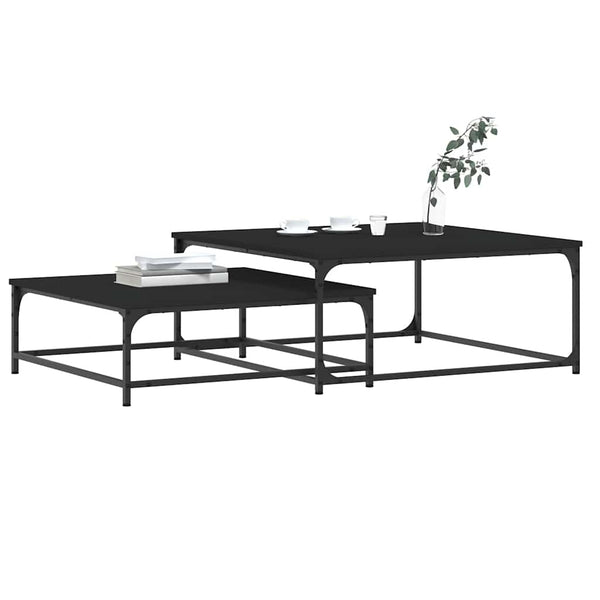 Schwarze Satztische, 2er-Set