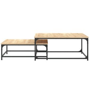 vidaXL Tables gigognes 2 pcs Chêne Sonoma Bois d'ingénierie