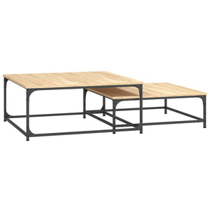 vidaXL Tables gigognes 2 pcs Chêne Sonoma Bois d'ingénierie