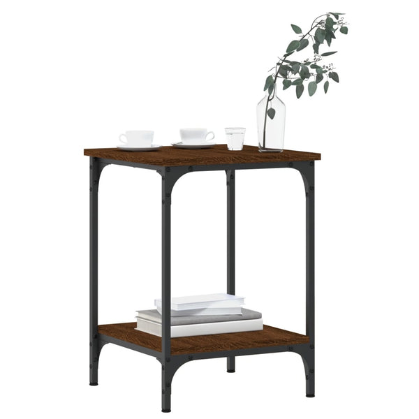 vidaXL Table basse marron aspect chêne 40x40x55 cm Bois d'ingénierie