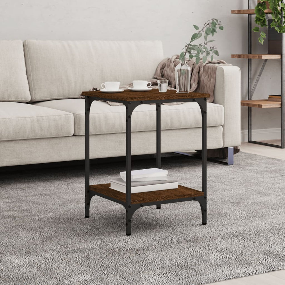 Couchtisch Braun Eichen-Optik 40x40 cm