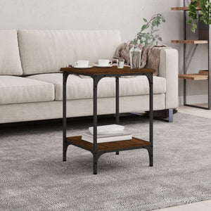 vidaXL Table basse marron aspect chêne 40x40x55 cm Bois d'ingénierie