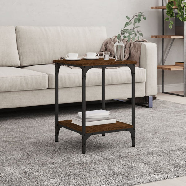 vidaXL Table basse marron aspect chêne 40x40x55 cm Bois d'ingénierie