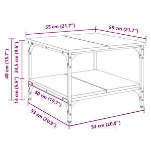Schwarzer Couchtisch 55x55 cm