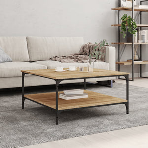vidaXL Table basse chêne Sonoma 80x80x40 cm aggloméré