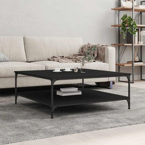 Schwarzer Couchtisch 100x100 cm