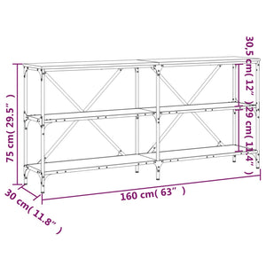 Konsolentisch Räuchereiche 160 cm