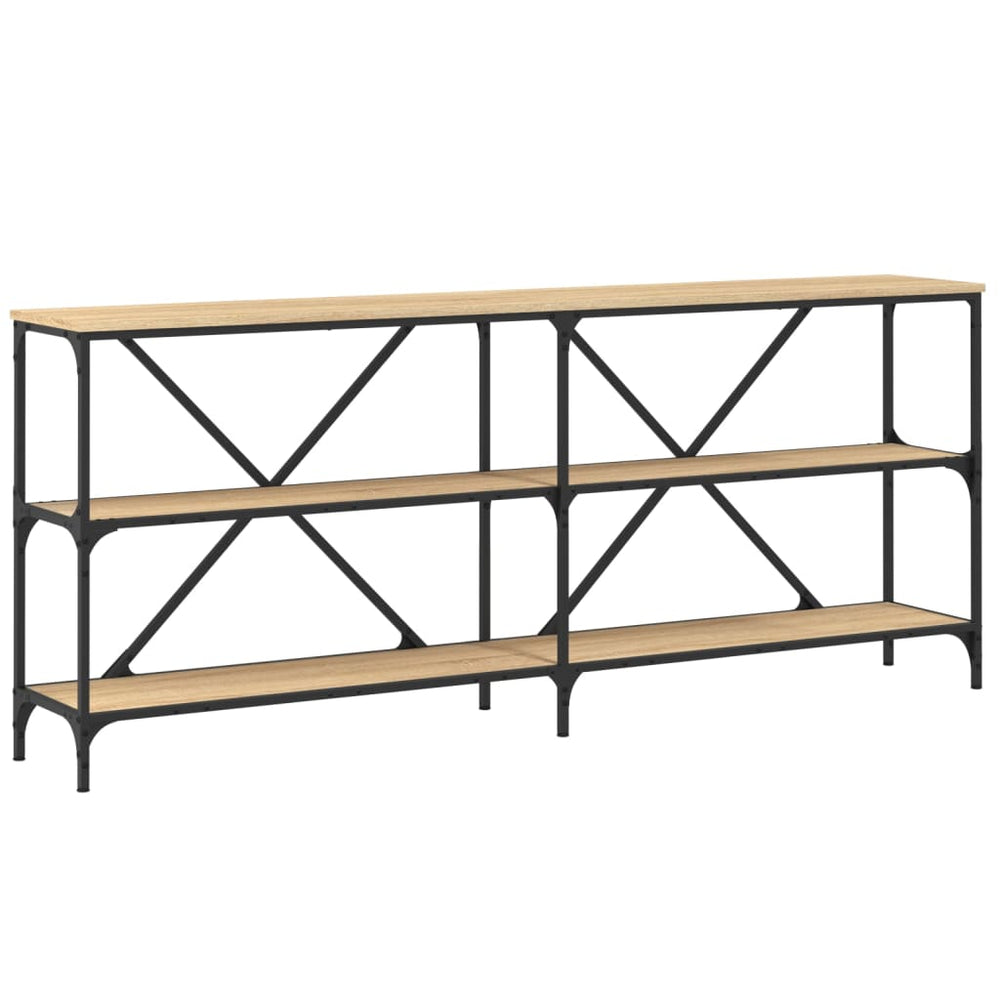vidaXL Table console chêne sonoma 180x30x75 cm Aggloméré et fer