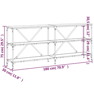 Konsolentisch Braun Eiche 180 cm