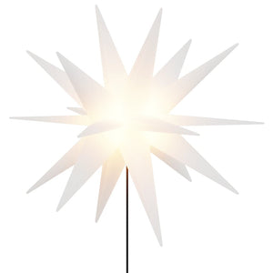 LED Weihnachtssterne mit Erdspießen, 3er Set