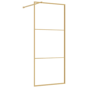 Duschwand für Begehbare Dusche mit ESG Klarglas Golden 80x195cm
