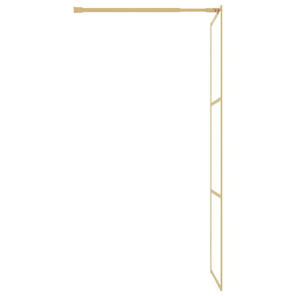 Duschwand für Begehbare Dusche mit ESG Klarglas Golden 80x195cm