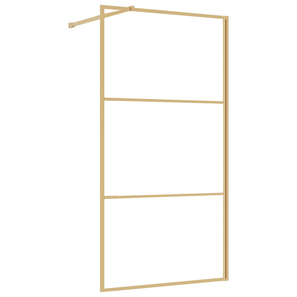 Duschwand für Begehbare Dusche ESG Klarglas Golden 100x195cm