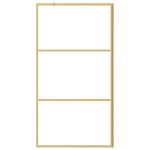 Duschwand für Begehbare Dusche ESG Klarglas Golden 100x195cm