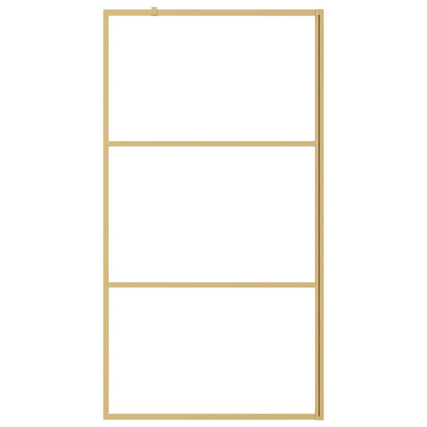 Duschwand für Begehbare Dusche ESG Klarglas Golden 100x195cm