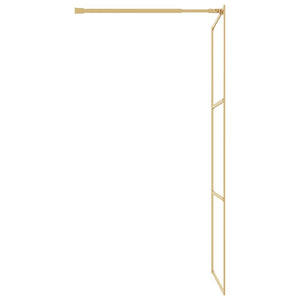 Duschwand für Begehbare Dusche ESG Klarglas Golden 100x195cm