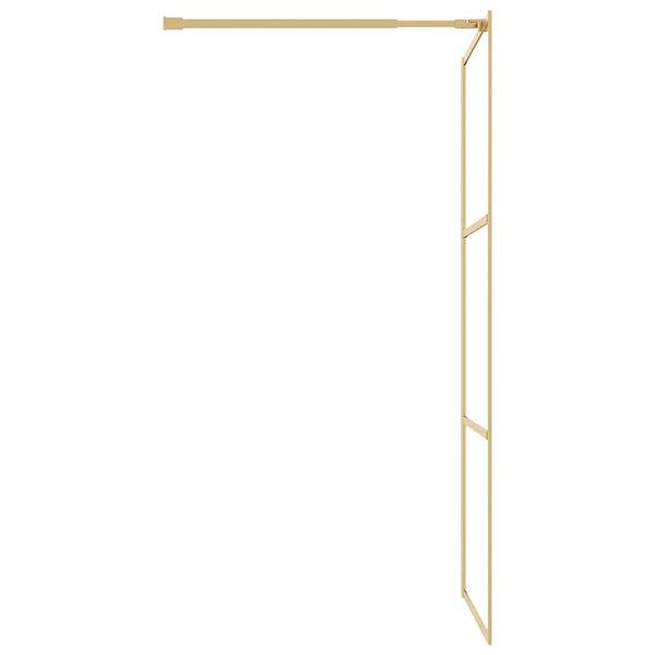 Duschwand für Begehbare Dusche ESG Klarglas Golden 100x195cm