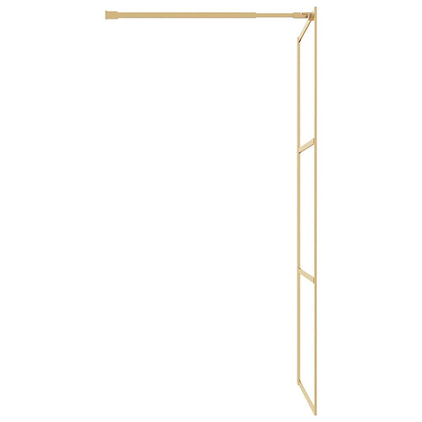 Duschwand für Begehbare Dusche ESG Klarglas Golden 115x195cm