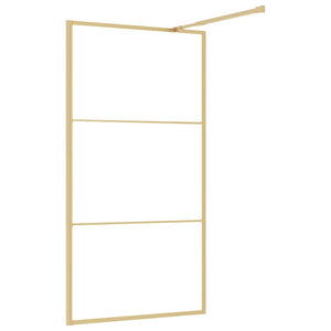 Duschwand für Begehbare Dusche ESG Klarglas Golden 115x195cm