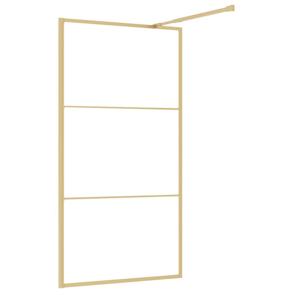 Duschwand für Begehbare Dusche ESG Klarglas Golden 115x195cm