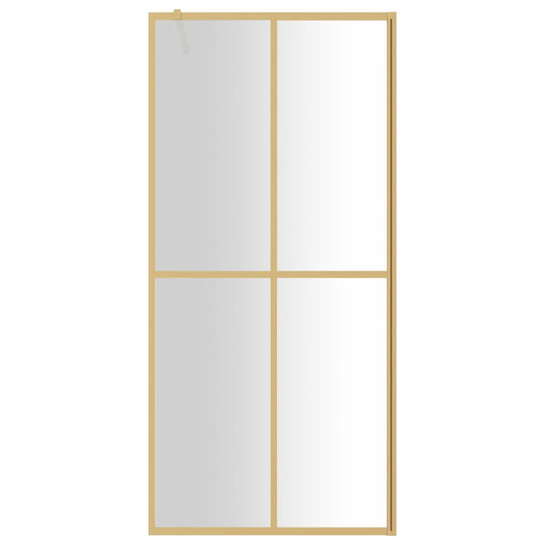 Duschwand für Begehbare Dusche mit ESG Klarglas Golden 90x195cm