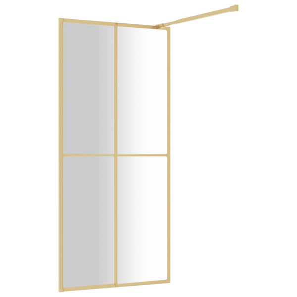 Duschwand für Begehbare Dusche ESG Klarglas Golden 100x195cm