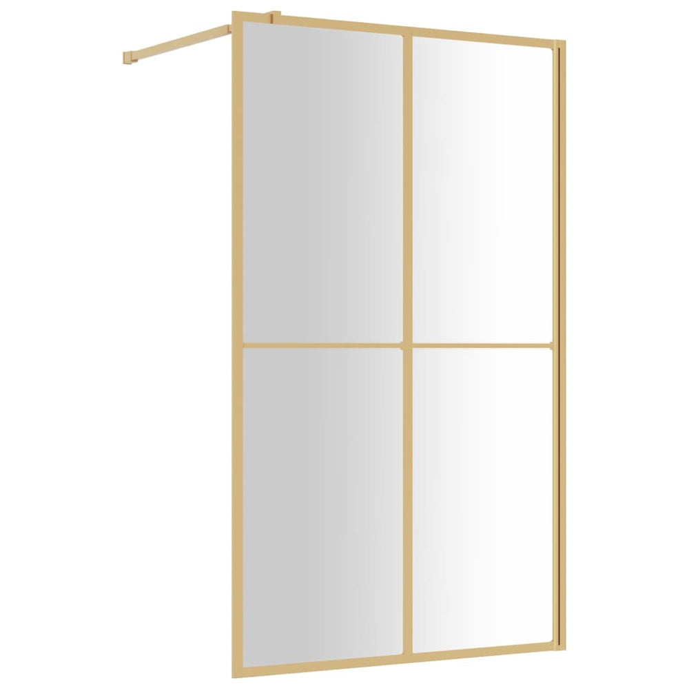 Duschwand für Begehbare Dusche ESG Klarglas Golden 118x195cm