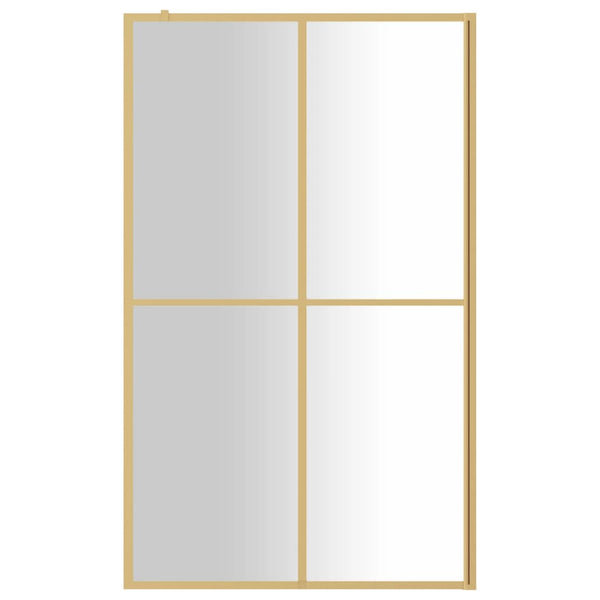Duschwand für Begehbare Dusche ESG Klarglas Golden 118x195cm