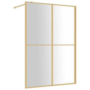Duschwand für Begehbare Dusche ESG Klarglas Golden 140x195cm