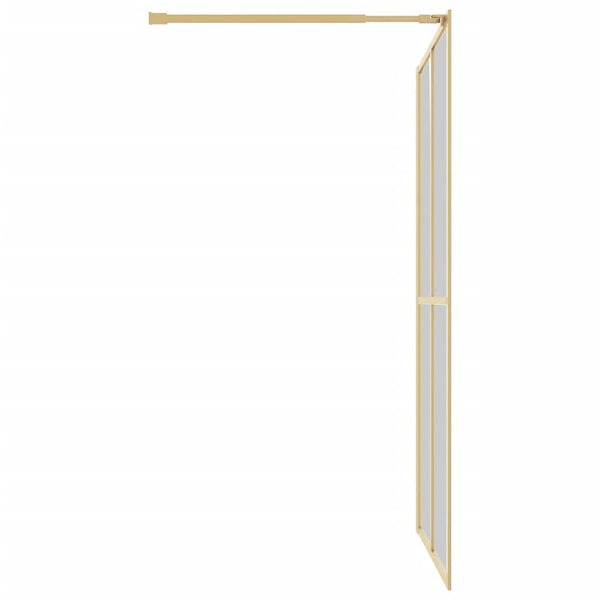 Duschwand für Begehbare Dusche ESG Klarglas Golden 140x195cm