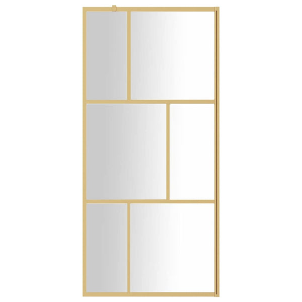 Duschwand für Begehbare Dusche mit ESG Klarglas Golden 80x195cm