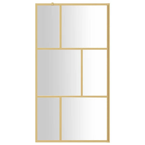 Duschwand für Begehbare Dusche ESG Klarglas Golden 100x195cm