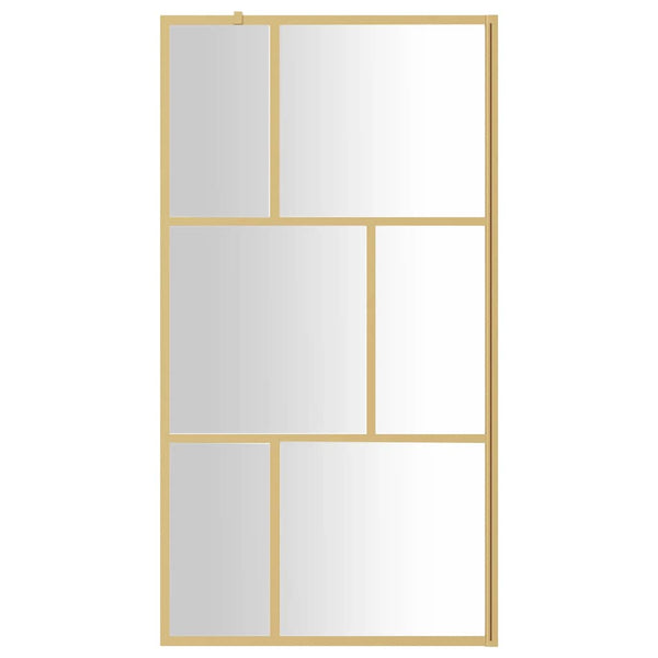 Duschwand für Begehbare Dusche ESG Klarglas Golden 100x195cm