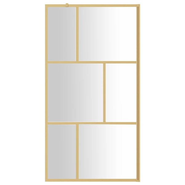 Duschwand für Begehbare Dusche ESG Klarglas Golden 115x195cm