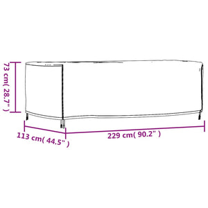 Gartenmöbel Abdeckung Wasserdicht 229x113x73 cm