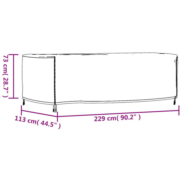 Gartenmöbel Abdeckung Wasserdicht 229x113x73 cm