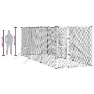 Outdoor-Hundezwinger 2x6x2 m Verzinkt