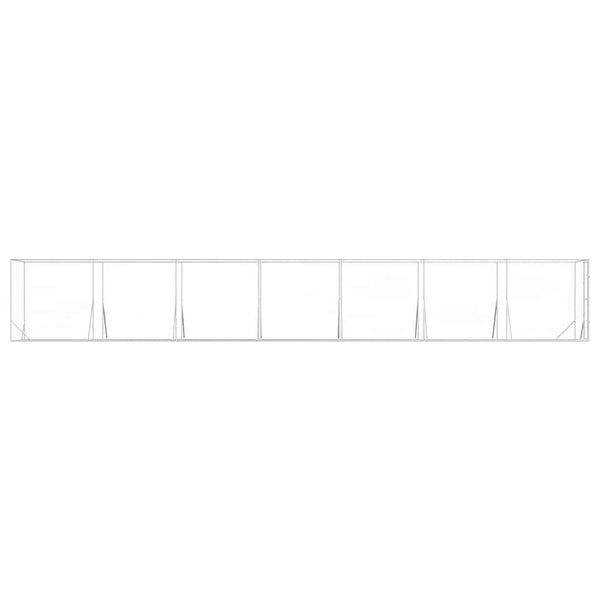 Verzinkter Outdoor-Hundezwinger 2x14x2 m