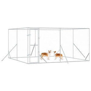 Outdoor Hundezwinger Verzinkt 4x4x2 m