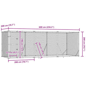 Outdoor Hundezwinger 6x2x2 m Verzinkt