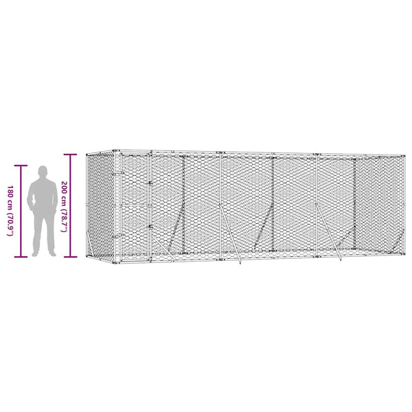 Outdoor Hundezwinger 6x2x2 m Verzinkt