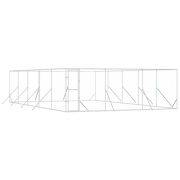 Verzinkter Hundezaun 6x10x2 m