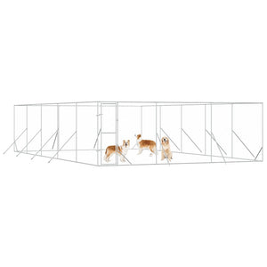 Verzinkter Hundezaun 6x10x2 m
