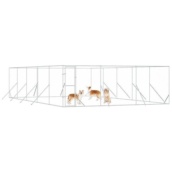 Verzinkter Hundezaun 6x10x2 m