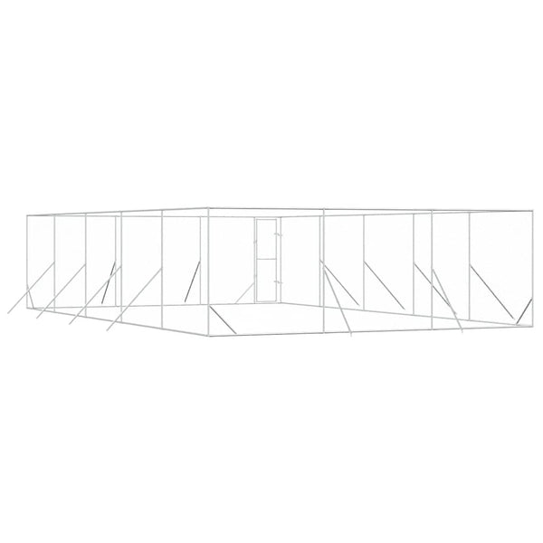 Verzinkter Hundezaun 6x10x2 m