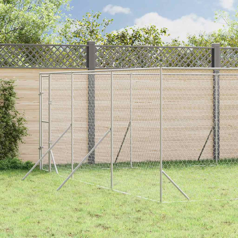 Verzinkter Hundezaun 6x10x2 m