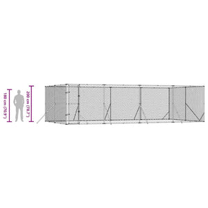 Outdoor Hundezwinger 8x4x2m Verzinkt